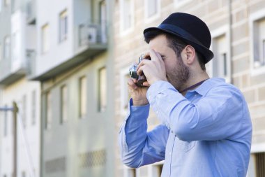 Turizm Seyahat fotoğraf makinesi vintage ile 