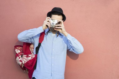 Turizm Seyahat fotoğraf makinesi vintage ile 