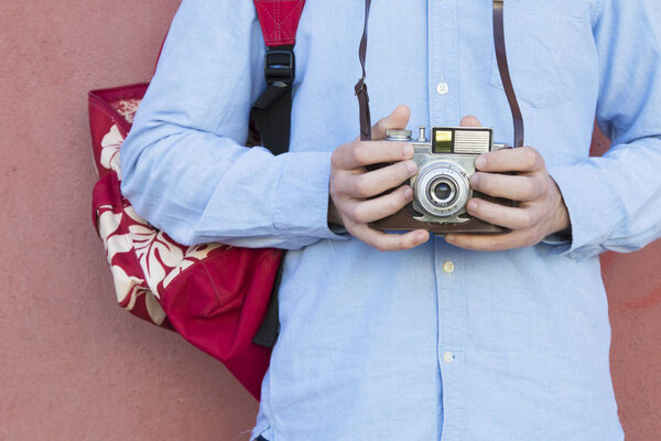tourist traveler with the camera