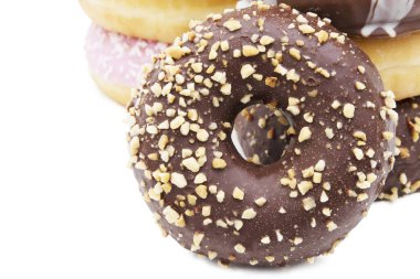 Beyaz arka plan üzerinde çörek