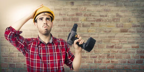 Trabalhador da construção profissional — Fotografia de Stock