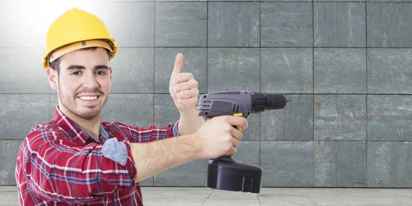 Trabalhador da construção profissional — Fotografia de Stock