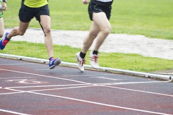 Sport athletics track, runners Stock Picture