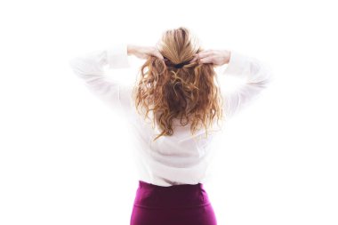 kadın izole, kopya alanı