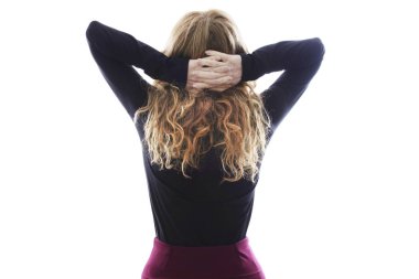 kadın izole, kopya alanı