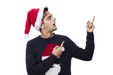 Noel hediye ile genç 