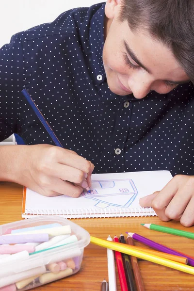 Child working in the school — Stock Photo, Image