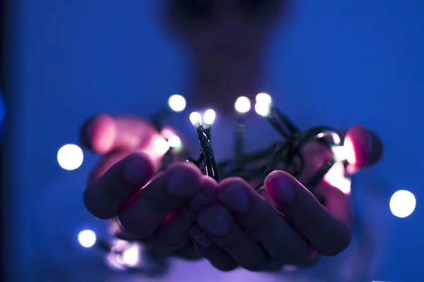 Las luces de Navidad — Foto de Stock