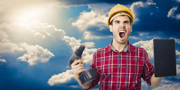 Professional Construction Background Screaming — Stock Photo, Image