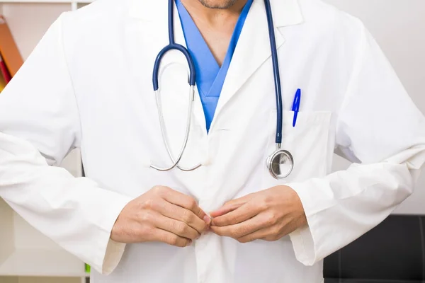 Läkare Med Stetoskop Hälso Och Sjukvårdspersonal — Stockfoto