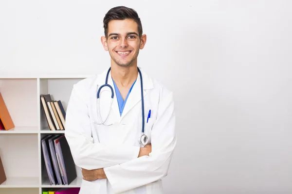 Médico Com Estetoscópio Profissionais Saúde — Fotografia de Stock