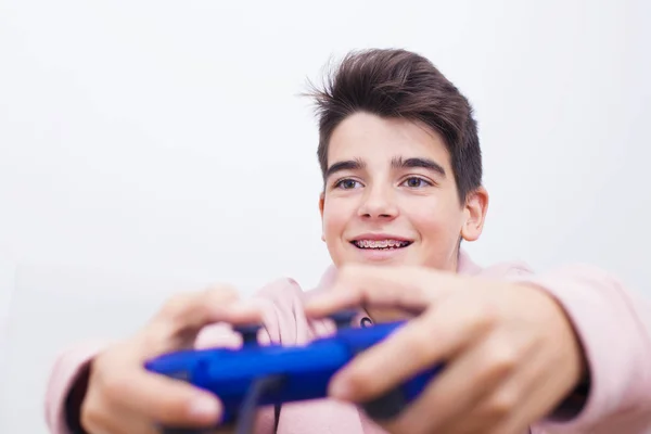 Kind Met Opdracht Van Video Game — Stockfoto