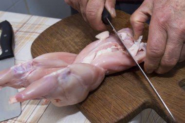 tavşan kesim için yemek, et kesme