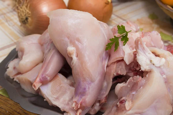 調理用生ウサギ肉 — ストック写真