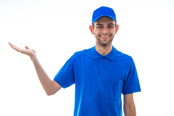 Şapkalı Gömlekli Genç Bir Adamın Portresi — Stok fotoğraf