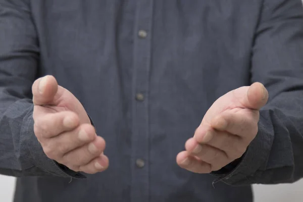 Affärsman Händer Närbild Uttryck — Stockfoto