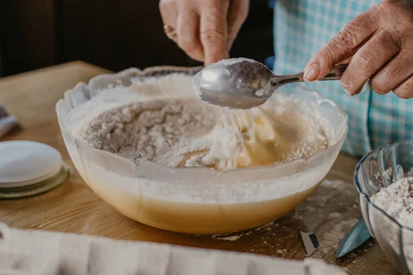 Preparing Cakes Pastries Home — Stock Photo, Image