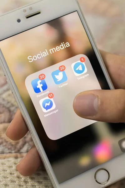 Galiçya Spanya Ekim 2019 Sosyal Medya Simgeleri Veya Uygulamaları Facebook — Stok fotoğraf