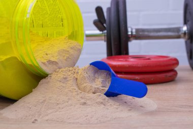 Protein veya dambıl tozu takviyesi veya spor ağırlığı