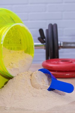 Protein veya dambıl tozu takviyesi veya spor ağırlığı