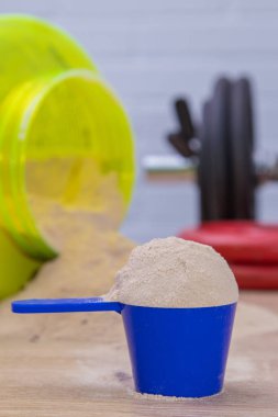 Protein veya dambıl tozu takviyesi veya spor ağırlığı