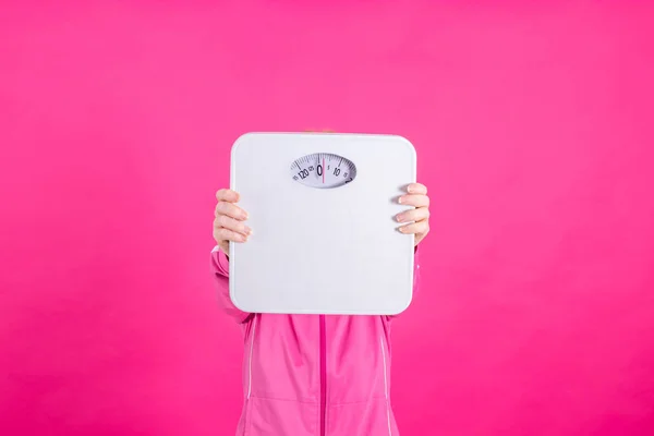 Mujer Con Pérdida Peso Peso Escala Dieta — Foto de Stock