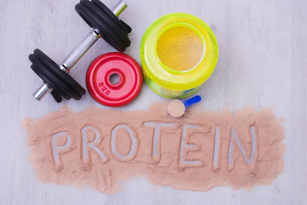 Protein Nebo Kreatin Posilováním — Stock fotografie