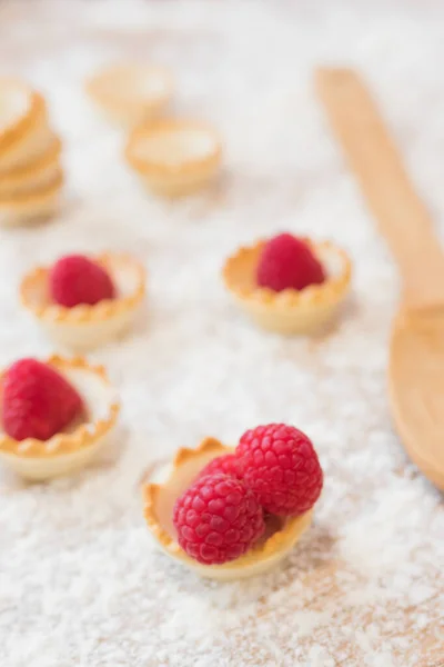 Tortine Dolci Torte Lampone — Foto Stock