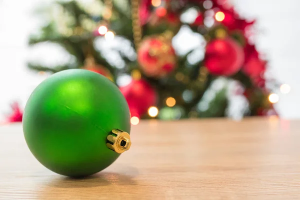 Christmas Ball Background Decorated Tree — Stock Photo, Image