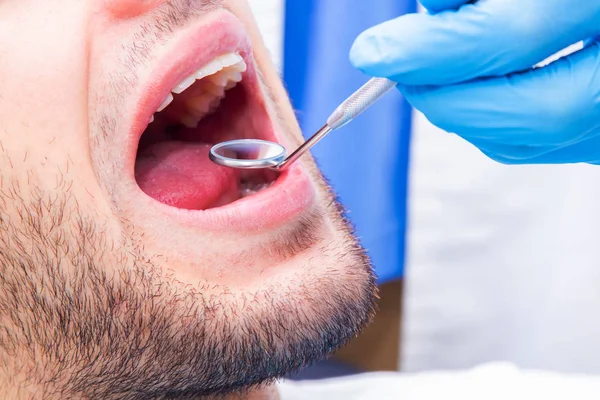 Dentist Tools Working Patient Mouth — Stock Photo, Image