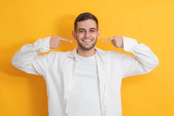 Trendy Young Man Showing Smile — 스톡 사진