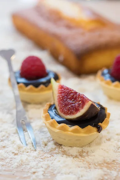Natural Fig Cakes Pie Tartlet — Stock Photo, Image