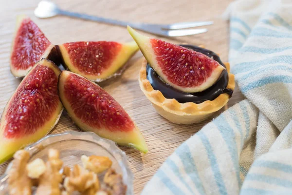 Cakes Sweets Natural Figs — 스톡 사진