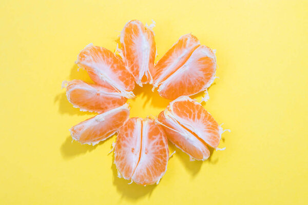 orange or tangerine without skin isolated