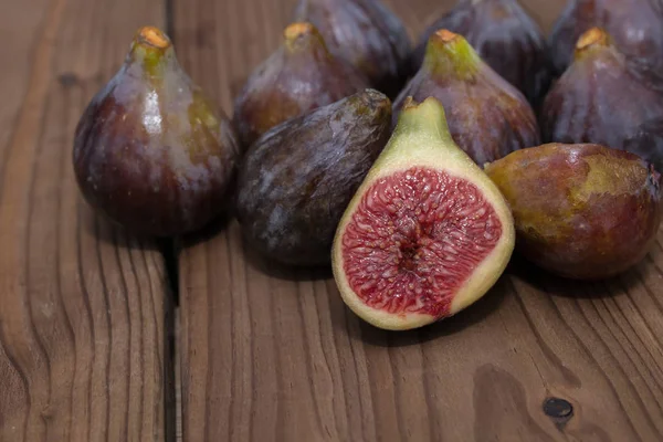 Figues Naturelles Bois Rustique — Photo