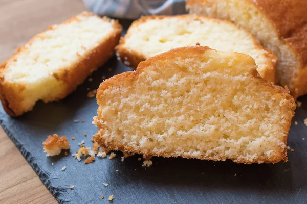 Gâteau Éponge Tarte Maison Coupée — Photo