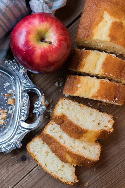 Vista Dall Alto Della Torta Mele — Foto Stock