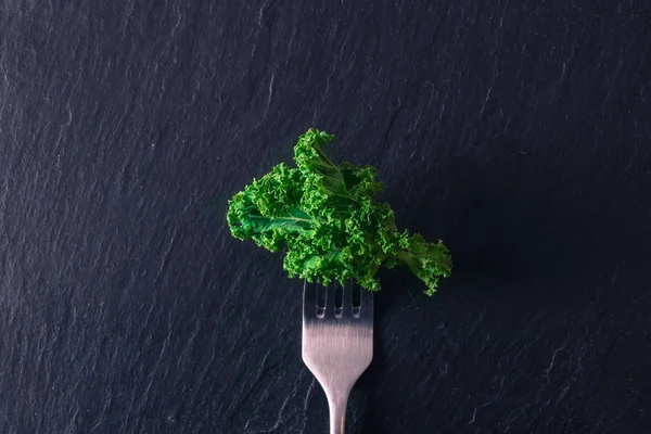 Vork Met Groente Veganistisch Vegetarisch Dieet Concept — Stockfoto