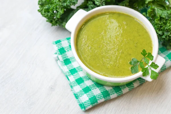 Vista Superior Del Plato Caldo Verduras Puré Crema —  Fotos de Stock