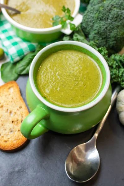 Sopa Verduras Puras Verdes —  Fotos de Stock