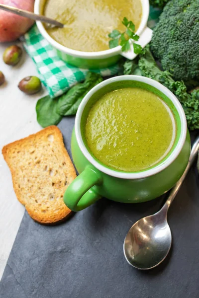 Pure Green Vegetable Soup — Stock Photo, Image