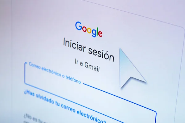 Galicia Spain November 2019 Screen Smart Google Search Page — 图库照片