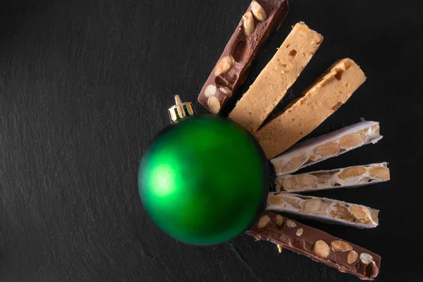 Assorted Nougat Traditional Christmas Dessert — Stock Photo, Image