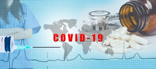 Covid Concepto Fondo Vacunal —  Fotos de Stock