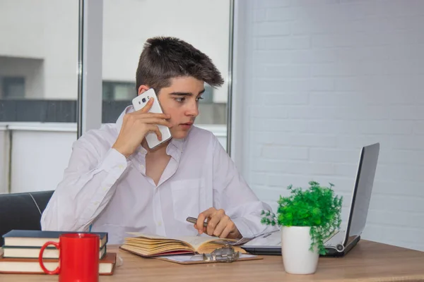 teenage student at home or college at the desk