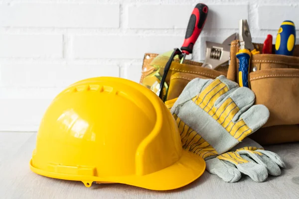 Construction Worker Helmet Tools Royalty Free Stock Images