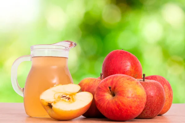 Naturliga Äppelcidervinäger Ingrediens Och Kryddor Matlagning — Stockfoto
