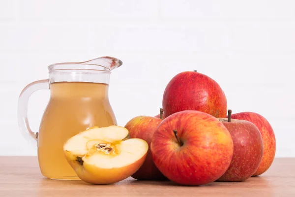 Naturliga Äppelcidervinäger Ingrediens Och Kryddor Matlagning — Stockfoto
