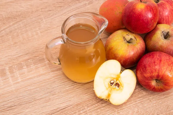 Натуральный Яблочный Уксус Ингредиенты Приправы Приготовления Пищи — стоковое фото