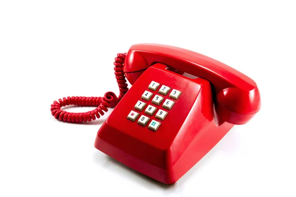 Red vintage telephone — Stock Photo, Image